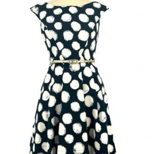 Eliza J Cap Sleeve polka Dot Dress Size 8